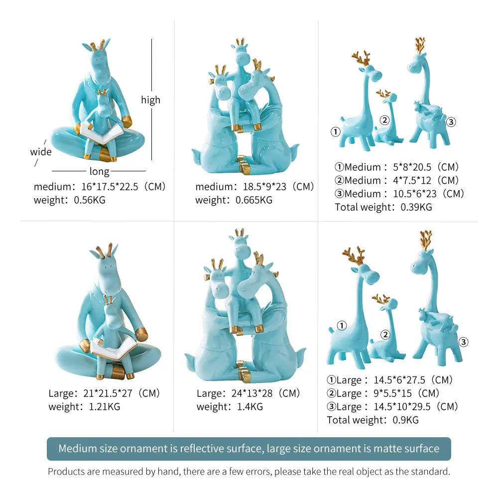 

Modern Home Decoration Living Room Bedroom Decoration Gift Sculpture Statue European Deer Ornaments Resin Animal Modeling Crafts