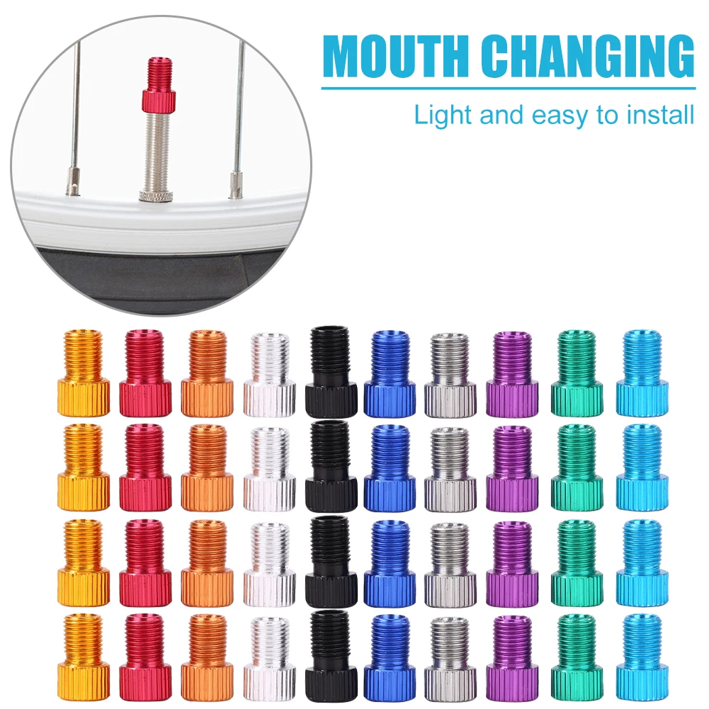

40pcs Durable Bike Tyre Valve Caps Protector Aluminum Alloy Colorful Bikes Tire Valve Dust-proof Covers Bicycle Supplies