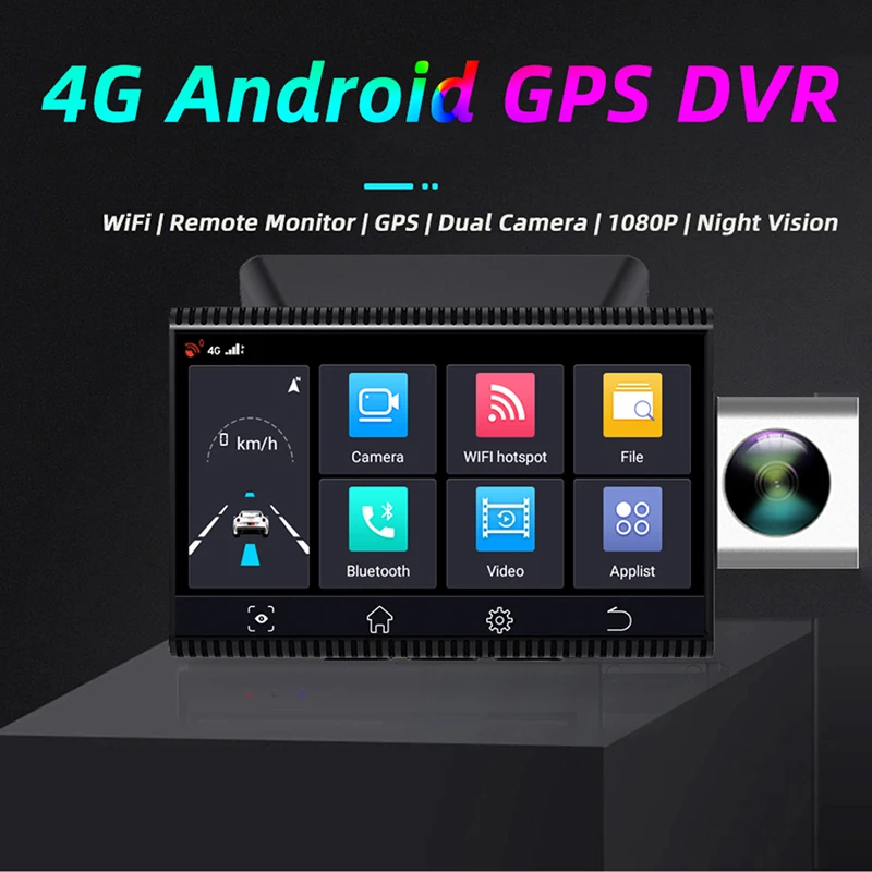 $78.02 Bluavido 4G Android Car Dash camera GPS Navigation HD 1080P Auto video registrator Recorder DVR Night Vision WiFi Remote Monitor