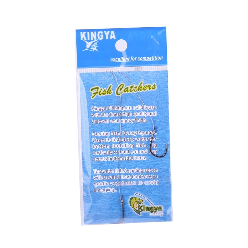 

2pcs Fishing Hooks With Nylon Line Steel String Fishhooks Barb Sea String Tackle