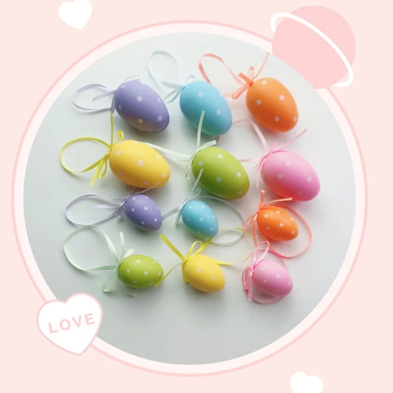 12 шт./пакет Пластик фотографический фон с пасхальными яйцами окрашенные поделки