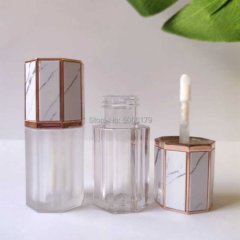 4 5 мл пустая мраморная Пластиковая Палочка для блеска губ Матовые прозрачные