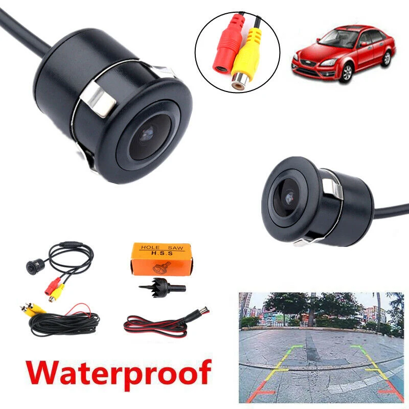 12V 60mA Waterproof HD Car Rear View Camera Driving Parking Monitor 170 Degree CMOS Sensors RCA Connector+Hole Opener | Безопасность и