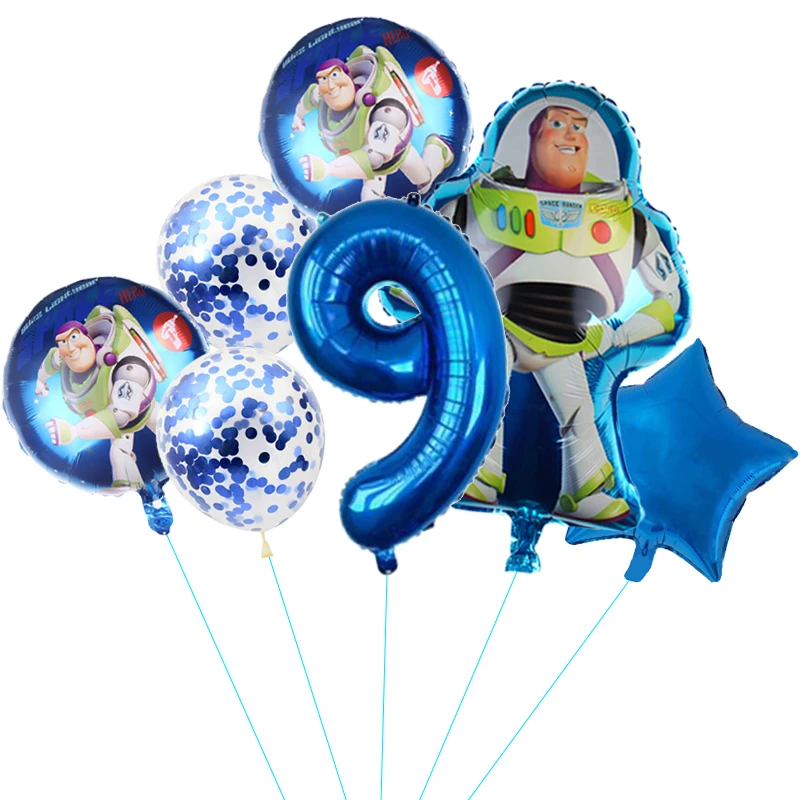 7pcs Story Buzz Light Year Balloon Cartoon Foil Helium Party Supplies Baby Shower Birthday Decoration Toys For Kid - купить по