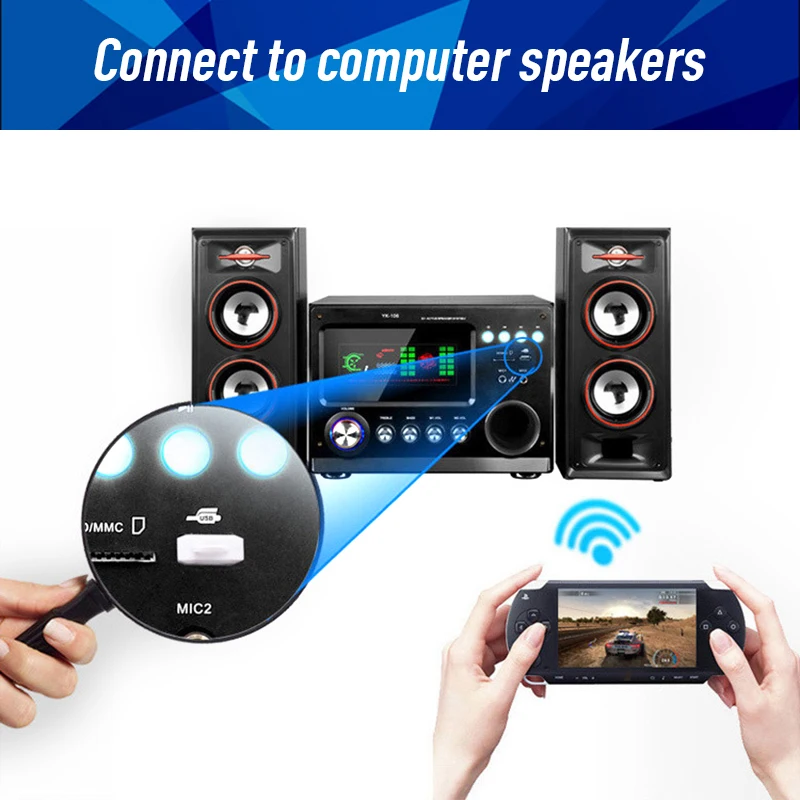 Портативный Bluetooth аудио приемник USB адаптер Plug And Play Автомобильный Динамик Вызов