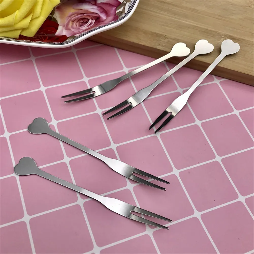 

Stainless Steel Fruit Fork Cake Dessert Fork Is Durable Suitable For Holiday Parties Restaurants And Bars Kitchen Tool Set