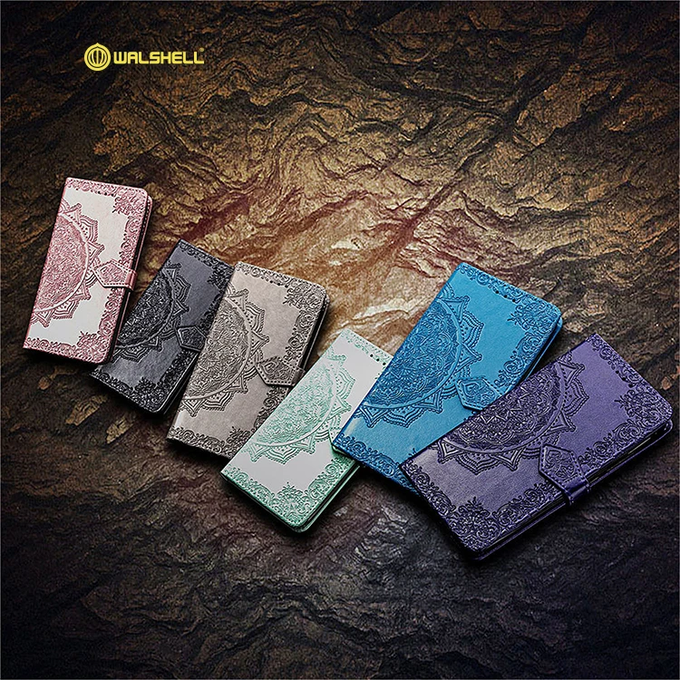 

Flower embossed cell phone cover for Samsung A70 A80 A90