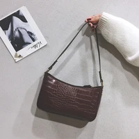crocodile pattern shoulder bag korean temperament small 2020 new casual underarm messenger bag handbag female tote