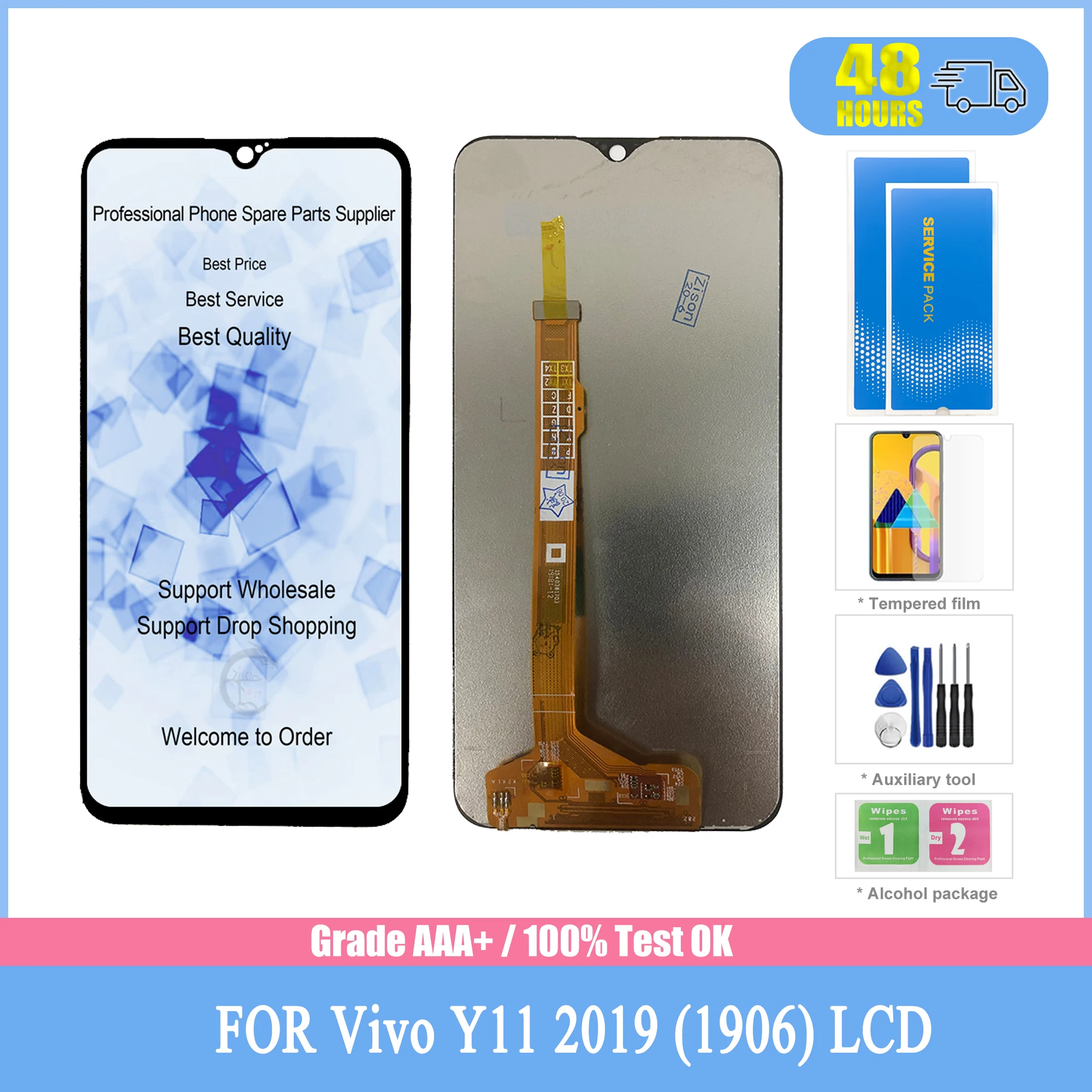 

ЖК-дисплей 6,35 дюйма для Vivo Y11 2019 (1906), ЖК-дисплей, сенсорная панель, датчик экрана, дигитайзер, модуль монтажа 720x1544 для Vivo Y11 2019