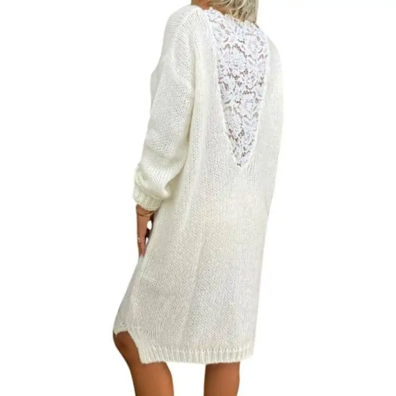

Women Ladies Long Sleeve Knitted Sweater Winter Pullover Loose Jumper Top Dress