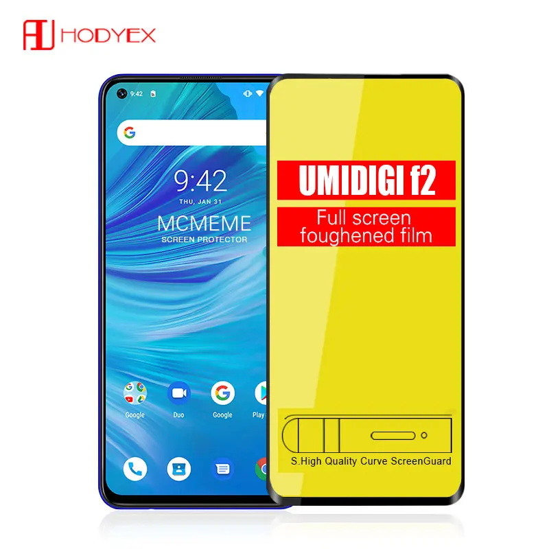 Стекло Обложка для UMIDIGI F2 закаленное Экран защитная пленка 9h Защитная крышка UMI F 2