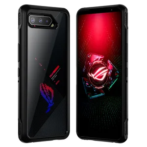 newest case for asus rog phone 5 soft tpu frame hard pc back case clear cover shockproof transparent cover for rog phone5 funda free global shipping