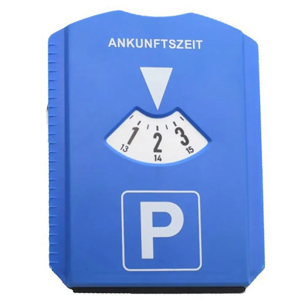 

50% Hot Sales Plastic Car Parking Disc Timer Clock Arrival Time Display with Snow Scraper