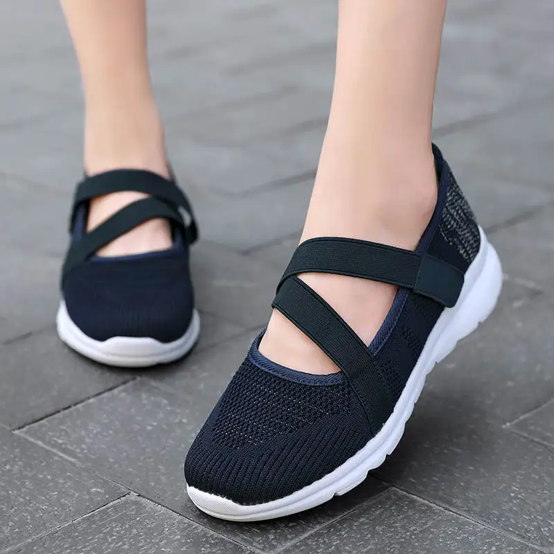 

Knit Women Sports Shock Absorption Women's Sneakers 2021G Dropshipping Sport Shoes Size 12 Running Shoes Women Moncassin Tennis
