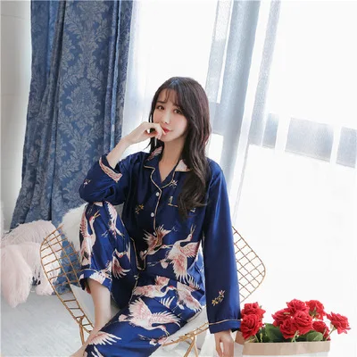 

Silk pjs for Women's Satin Pyjama Pajama Set Long Sleeve Casual Sleepwear Nightwear Comfortable Animal Loungewear Satin M-5XL