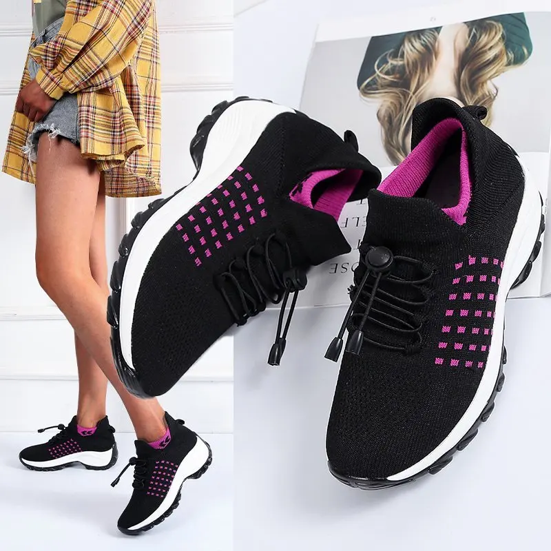 

Fashion Women Lightweight Sneakers Running Shoes Outdoor Sports Shoes Breathable Mesh Comfort Running Shoes Female Trainers