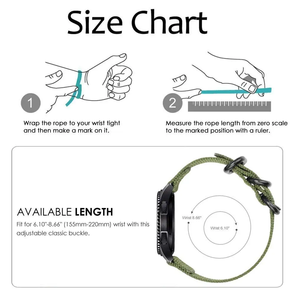 Galaxy watch 46 мм для Samsung Gear S3 Frontier/классические активный 22 ремешок часов huawei часы Gt