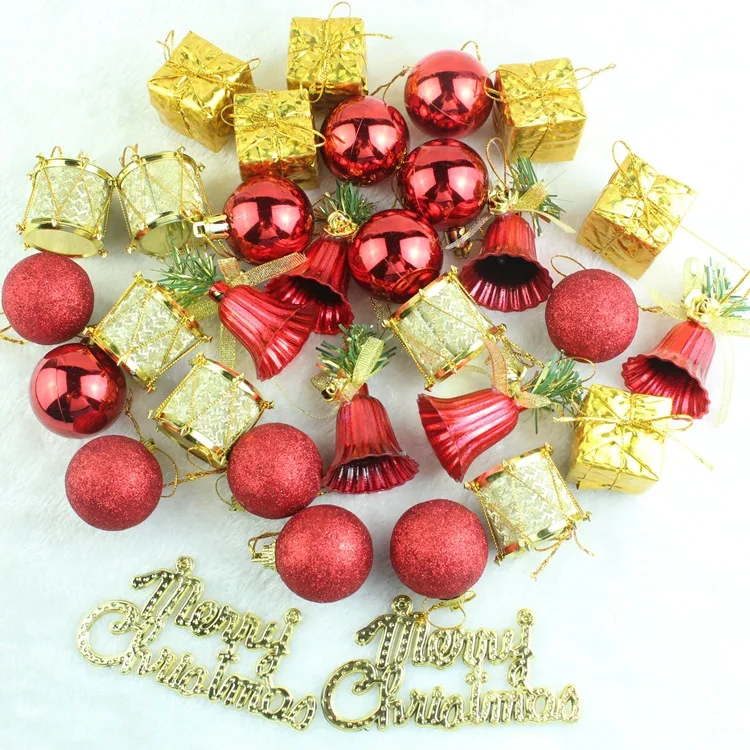 

32pcs/lot Colorful Christmas Ball Tree Pendant Bauble Hanging Ornament Xmas Birthday Party Decoration Home Decor