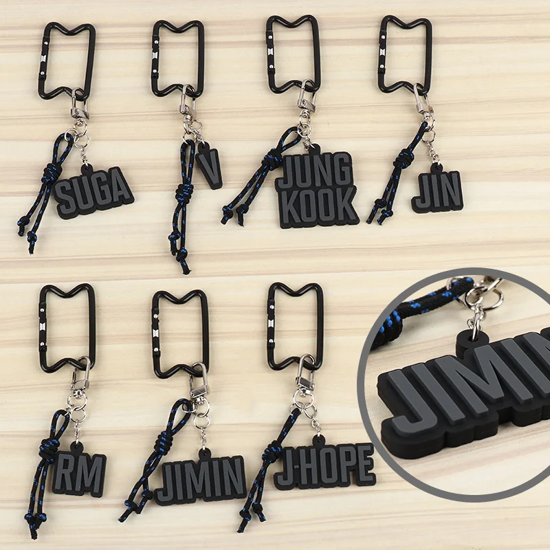

KPOP Keychain Lanyard Bangtan Boys Name Key Ring Kook V SUGA JIMIN JHOPE RM Map of the Soul Tour Concert Bulletproof