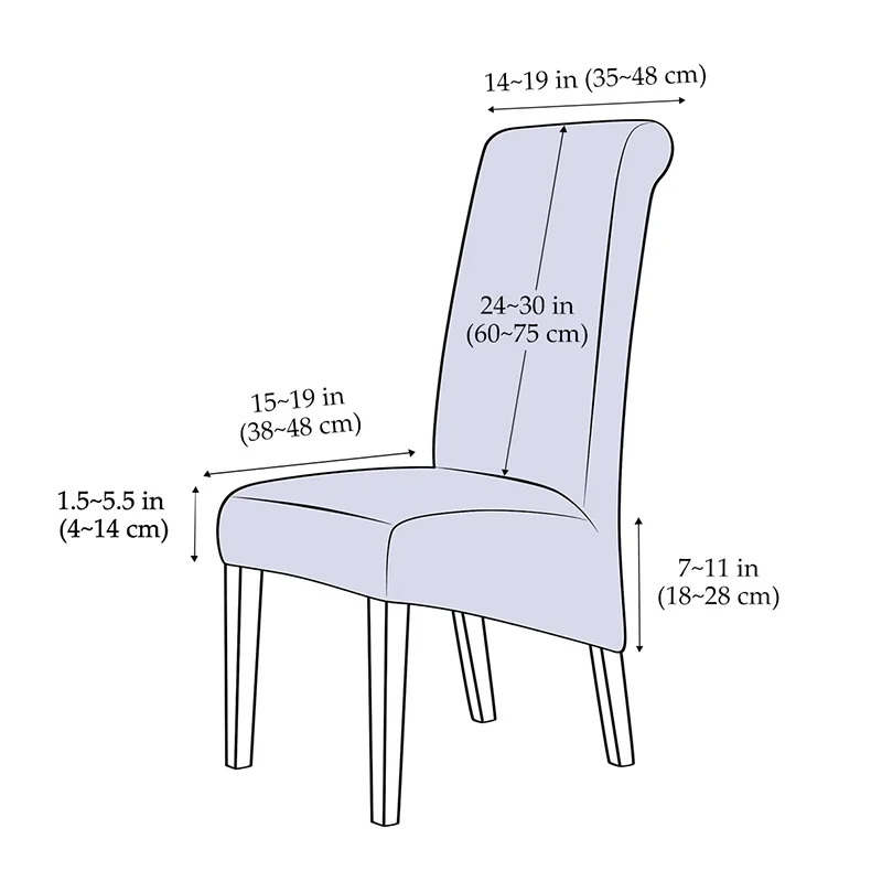 Жаккардовый растягивающийся чехол на стул для столовой стрейчевый стульев кухни