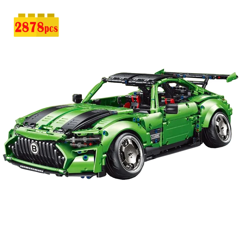 

High Tech Sports Car AMG GT Technical Building Blocks MOC City Racing Car Bricks Model Assembling Toys for Boys Birthday Gift