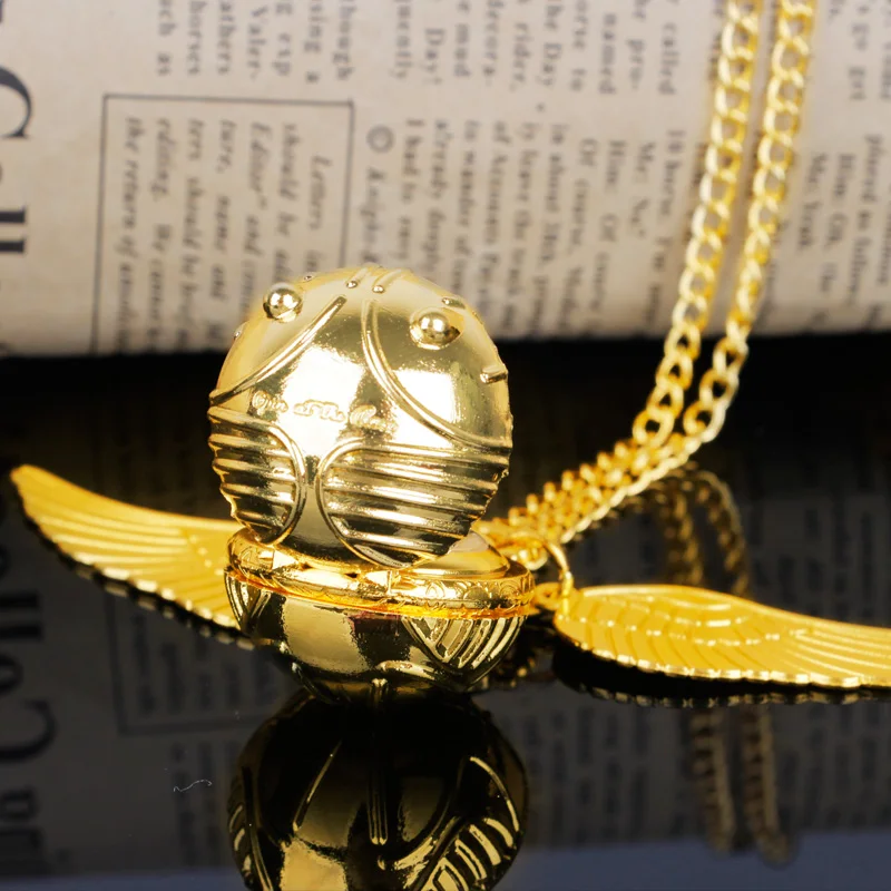 Роскошные брендовые кварцевые карманные часы с ожерельем золотые сферическими