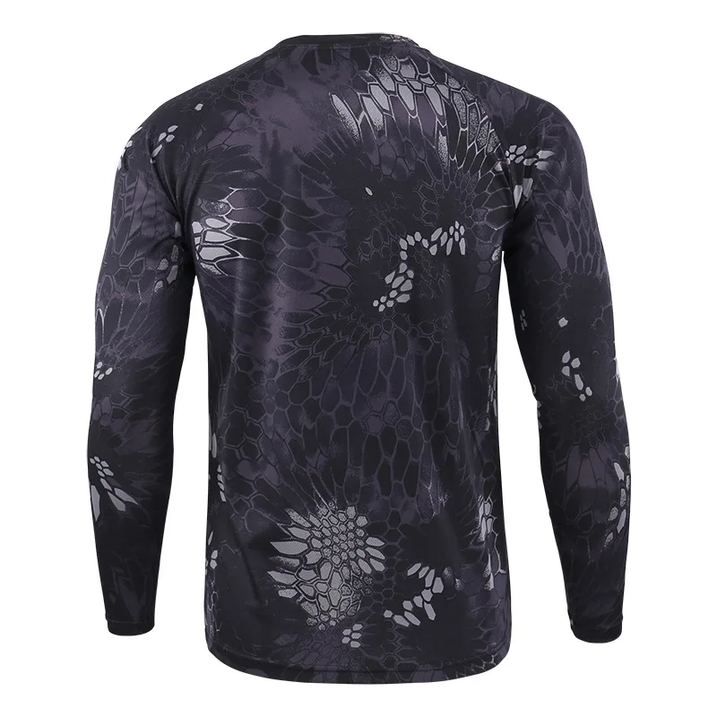 2019 Мужская Военная футболка с длинным рукавом тактическая камуфляжная армейская