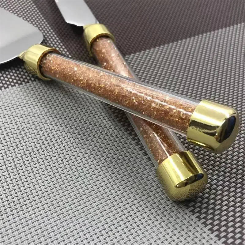 Набор серверов для свадебного торта роскошные стаканы из золотой фольги и бумаги