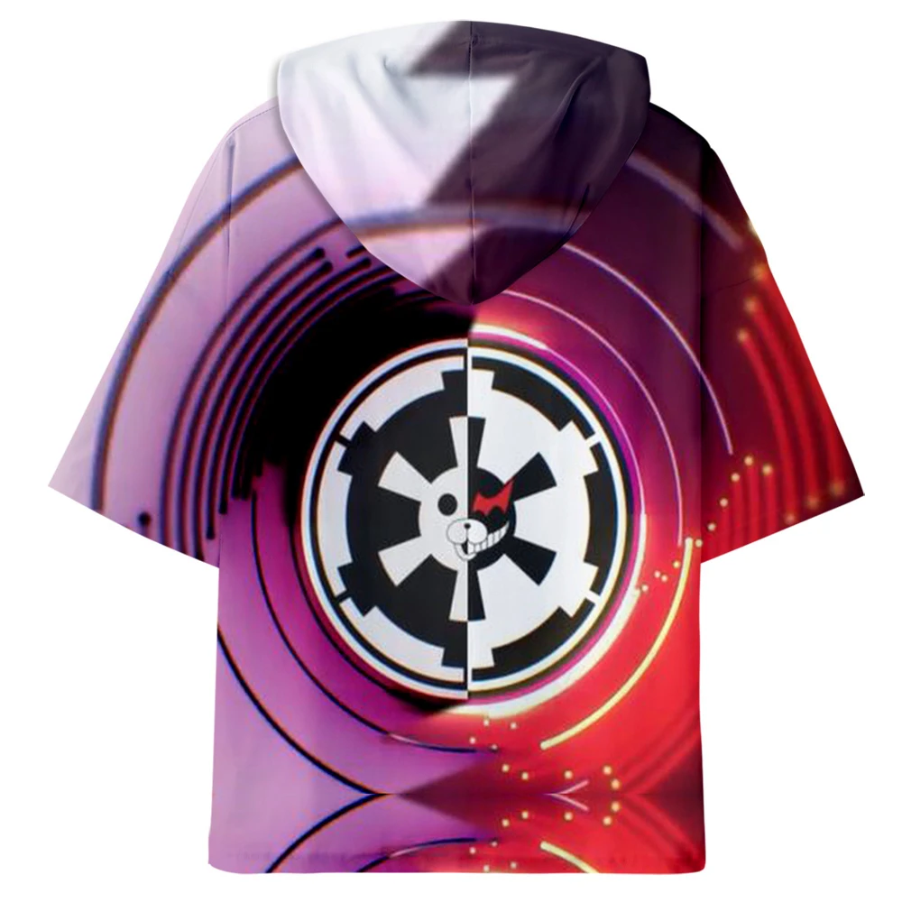 T-shirt hoodie Projectile breaking black and white bear print T Shirt Men O Neck Mens splice Summer Cool harajuku | Мужская одежда