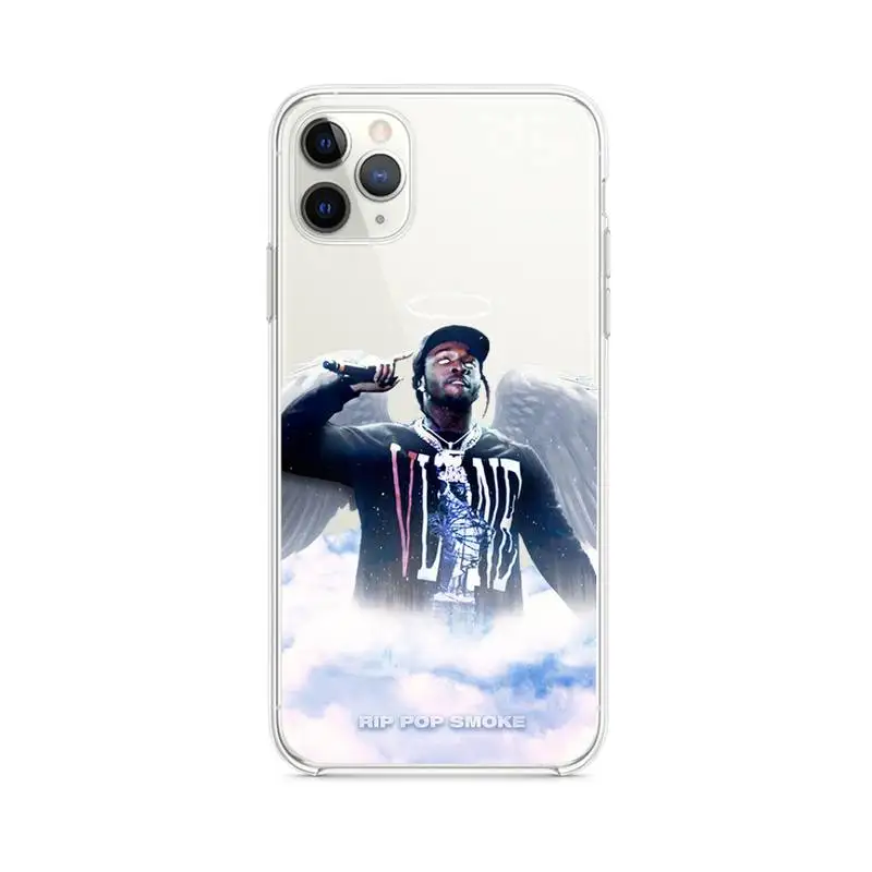 

Pop Smoke Rapper Phone Case Clear for iphone 12 11 Pro max mini XS 8 7 6 6S Plus X 5S SE 2020 XR cover
