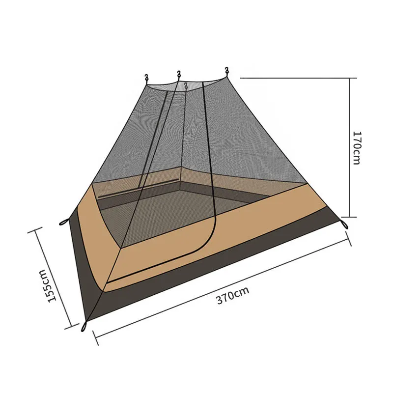 

Pyramid Tent Indian Shelter Anti-Rainstorm Outdoor Camping Tent Yurt Camp Tent With Chimney Mouth Include Inner Tent&Bottom Mat