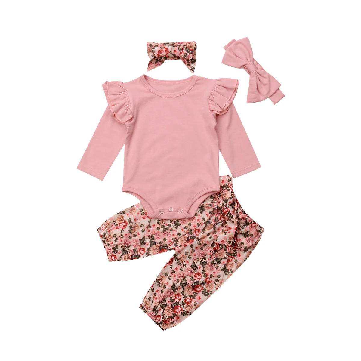 Комплекты одежды для новорожденных девочек популярные хлопковые топы с длинными