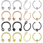 Кольца для пирсинга септума из нержавеющей стали, хрящевая спираль, Козелка, раковина, серьги, кольца для губ, кольца в нос, украшения для пирсинга со смайликом