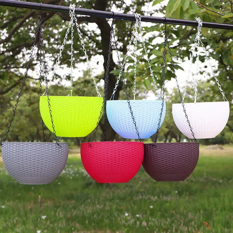 

Handmade Green Hanging Planter Vase Wall Container Plant Basket for Garden xb08