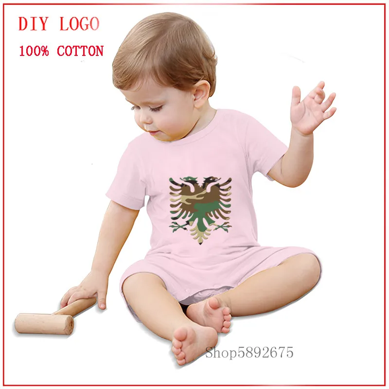 Камуфляжный костюм для малышей с албанским орлом мультяшный Детский комбинезон