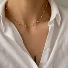 Женское Ожерелье-чокер с жемчугом, ожерелье в готическом стиле с бусинами, украшение для шеи, 2021