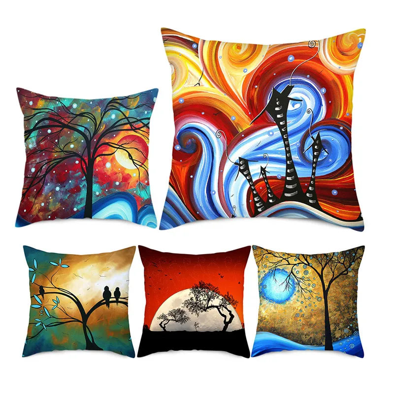 Наволочки Fuwatacchi с изображением увядших веток наволочки рисунком звездного неба