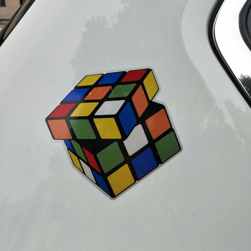 

High Quality Rubik's Cube PVC Decal Car Sticker Decoration ZWW-2691, 14.6cm * 13.9cm