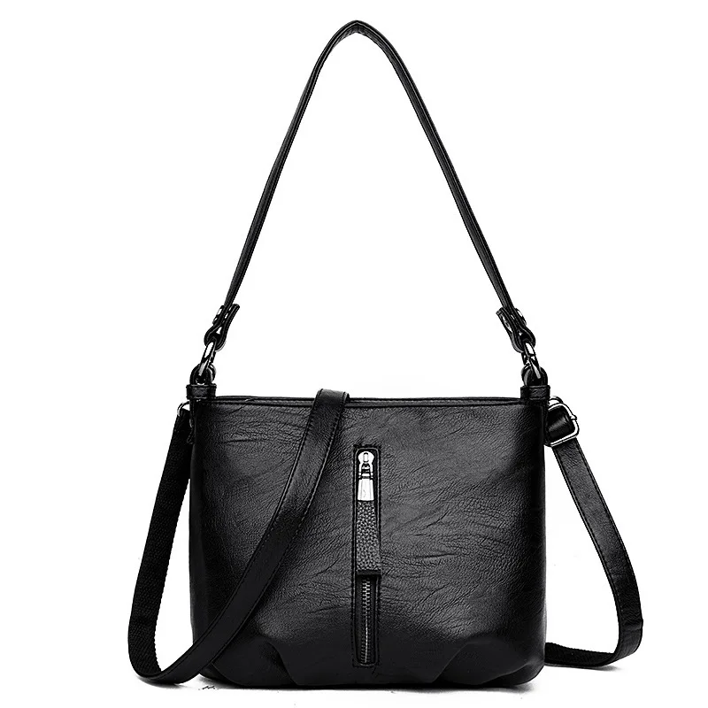 

New Fashion Pu Leather Shoulder Messenger Bag Brand Designer Simple Small Tote Shoulder Handbag Mutifunction Hand Bag Bolsa