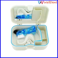 dental appliance denture case storage box with mirror and clean brush dental materials dental instrument