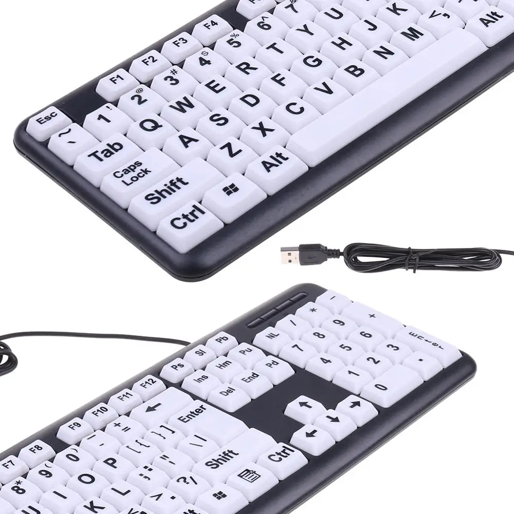 USB Проводная компьютерная игровая клавиатура для ПК высокая контрастность