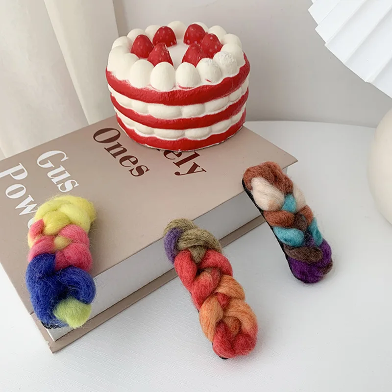 

Knitting Hair Clips For Girls Hair Accessories Toddlers Kids Hair Pins Ins Bb Clip Barrettes Hair Wear Children Headdress