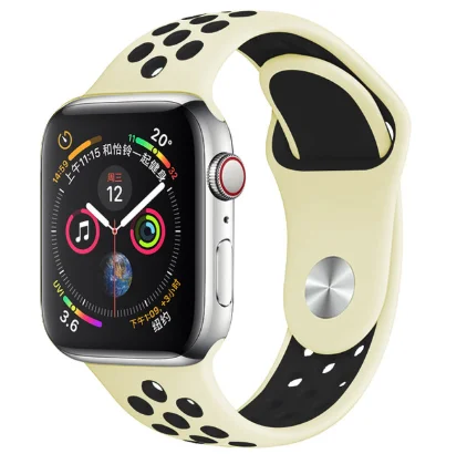 18 Band for Apple Watch 5 4 3 2 1 42MM 38MM soft Breathable strap Silicone Sports bands for Nike+ Iwatch series 5 4 3 40mm 44mm - Цвет ремешка: 18