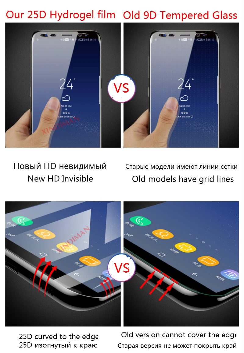 10D спереди гидрогель пленка для xiaomi redmi note7 7pro защитная плёнка задней панели 5 5A 6 6A 7