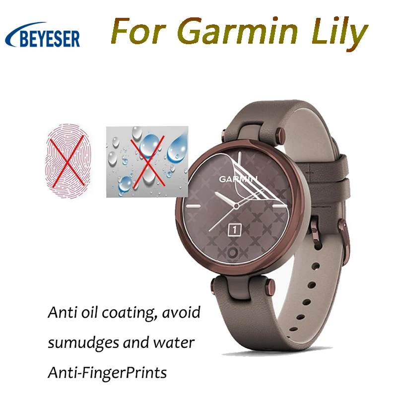 

2pcs Soft TPU Clear Hydrogel Protective Film for Garmin Lily Smart Watch Full Anti-Scratch Screen Protector Cover（Not Glass）