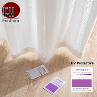 uv protective white tulle curtains for living room transparent striped hollow vertical window sheer curtains machine washable