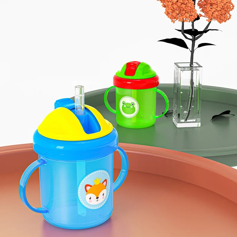 

500ml Children's Fashion Cartoon Drinking Water Cup Straw Cup Children's Kettle With Handle