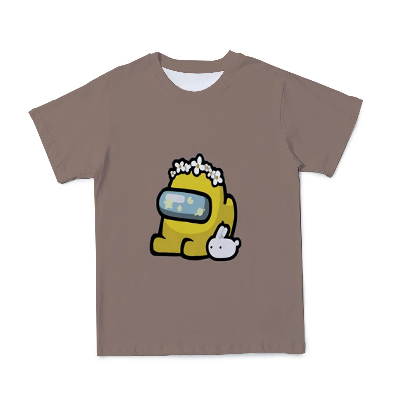 

2021Summer New Among Us T-shirts 3D Childrens Print Trend Tshirts Fashion Tshirt For Boys And Girls Cartoon Anime Tshirt 4T-14T