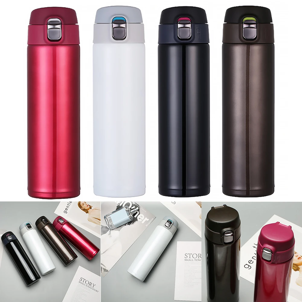 

500ml Portable Thermos Mug Coffee Cup With Lid Thermocup Seal Stainless Steel Vacuum Flask Thermo Mug For Car Water Bottles