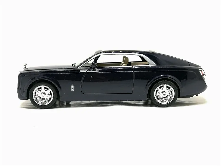 Высокая модель автомобиля из 1:24 сплава Rolls-Royce shadow, металлическая модель со звуком и светильник, игрушки для детей, подарки